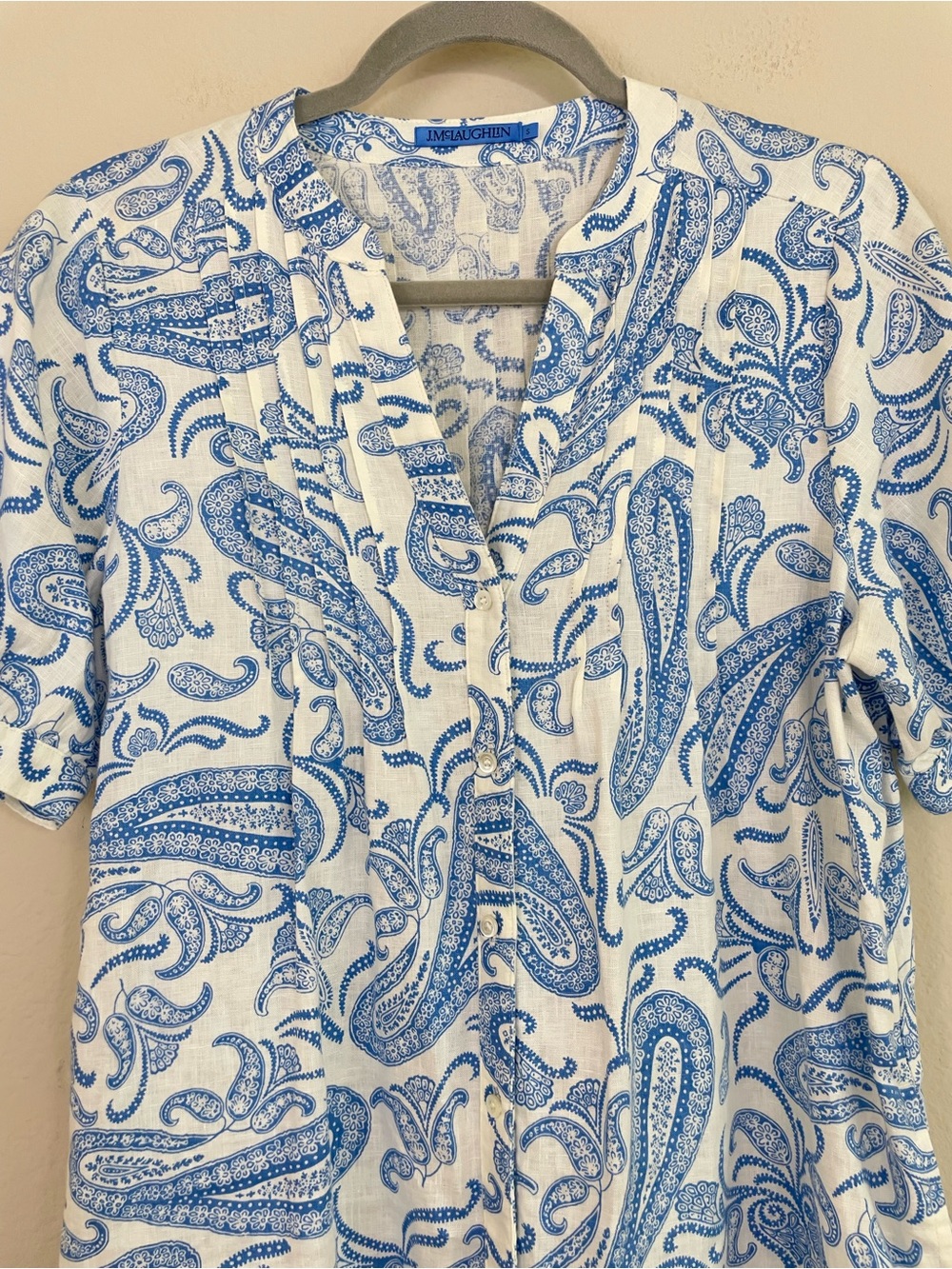 J. McLaughlin Paisley Bandana Gianna Linen Shirt Tunic Dress Size Small - Picture 4 of 10